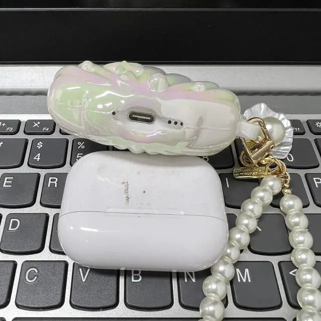 Alt view image 4 of 6 - for Airpods 4 Case, Beautiful Interesting Creative Glitter 3D Seashell Headphone Protective Shell for AirPods 4 Earphone Cover for Girls Women