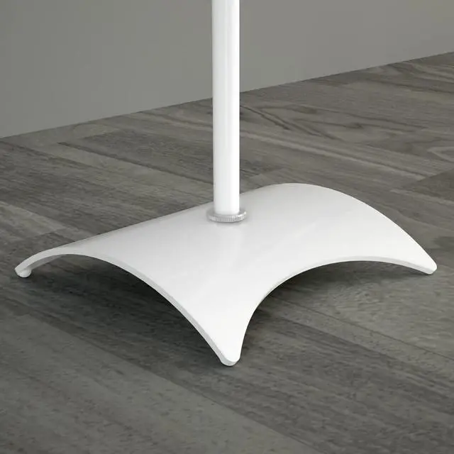 Alt view image 5 of 7 - Speaker Floor Stands, Set of 2, Holds up to 11 lbs, White | 31.7542.2 inch adjustable height, steel construction, stable weighted base, ideal for living room, bedroom, office, EAK80W-A