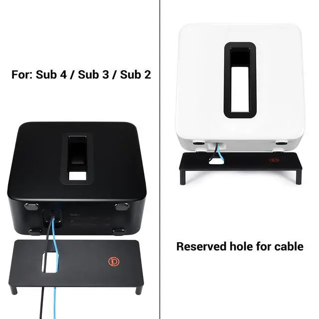 Alt view image 2 of 6 - Stand Mount for Sonos Sub 4 / Sub Gen 3/2 Wireless Subwoofer | SUB 4 / 3 / 2 Carbon Steel Floor Holder, Stable Bracket Base Isolation Feet, Home Decoration, Easy Clean, Heavy Duty, Black
