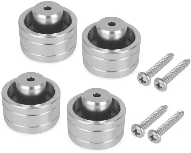 Main image of Turntable Isolation Feet for Pioneer PL-512 PL-514 4 Pack | Fits PL-516 PL-518 PL-540 And PL-560, Aluminum Construction, Anti-Vibration Design, Improves Sound Quality