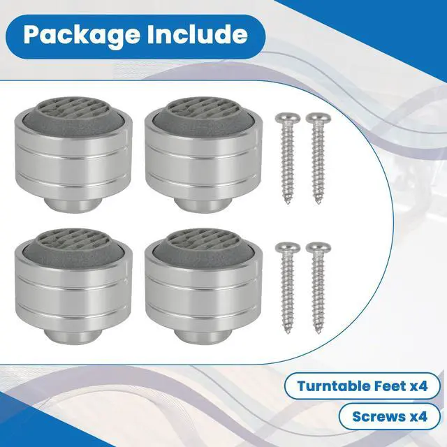 Alt view image 6 of 6 - Turntable Isolation Feet for Pioneer PL-512 PL-514 4 Pack | Fits PL-516 PL-518 PL-540 And PL-560, Aluminum Construction, Anti-Vibration Design, Improves Sound Quality