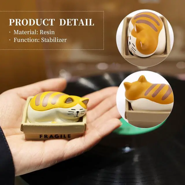 Alt view image 5 of 7 - Record Player Decor Cartoon Turntable Accessory for Vibration Damping LP | Decoration Turntable Weight Clamp (Style D)