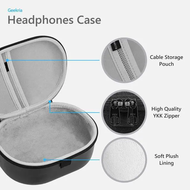 Alt view image 3 of 6 - PRO Rugged Headphones Case Compatible with Skullcandy Crusher EVO/ANC 2, Hesh 3, Riff 2 and More, Hard Shell, Durable, Multi-Layer Protection Travel Carrying Bag (Black)