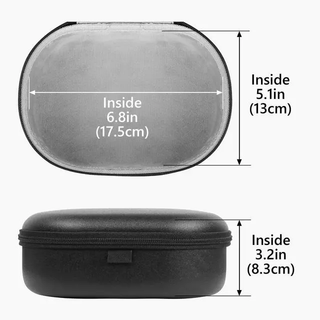 Alt view image 5 of 6 - PRO Rugged Headphones Case Compatible with Skullcandy Crusher EVO/ANC 2, Hesh 3, Riff 2 and More, Hard Shell, Durable, Multi-Layer Protection Travel Carrying Bag (Black)