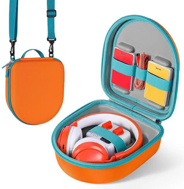 Main image of Hard Travel Case Compatible with Yoto Mini Kids Audio Music Player & Headphones, Carrying Case with Adjustable Shoulder Strap Holds Yoto Mini (2024 Edition), Headphones and Up to 30 Audiobook Cards