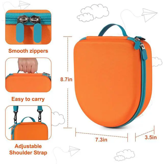 Alt view image 4 of 6 - Hard Travel Case Compatible with Yoto Mini Kids Audio Music Player & Headphones, Carrying Case with Adjustable Shoulder Strap Holds Yoto Mini (2024 Edition), Headphones and Up to 30 Audiobook Cards