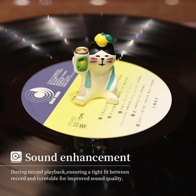 Alt view image 3 of 7 - Record Player Decor Cartoon Turntable Accessory for Vibration Damping LP | Decoration Turntable Weight Clamp (Style D)