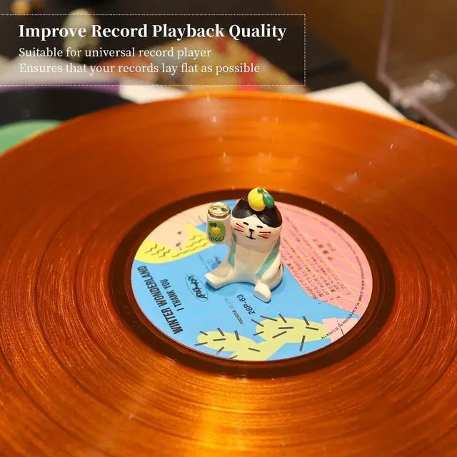 Alt view image 4 of 7 - Record Player Decor Cartoon Turntable Accessory for Vibration Damping LP | Decoration Turntable Weight Clamp (Style D)