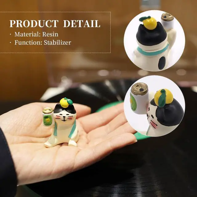 Alt view image 5 of 7 - Record Player Decor Cartoon Turntable Accessory for Vibration Damping LP | Decoration Turntable Weight Clamp (Style D)
