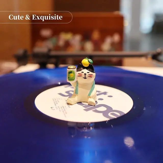 Alt view image 6 of 7 - Record Player Decor Cartoon Turntable Accessory for Vibration Damping LP | Decoration Turntable Weight Clamp (Style D)