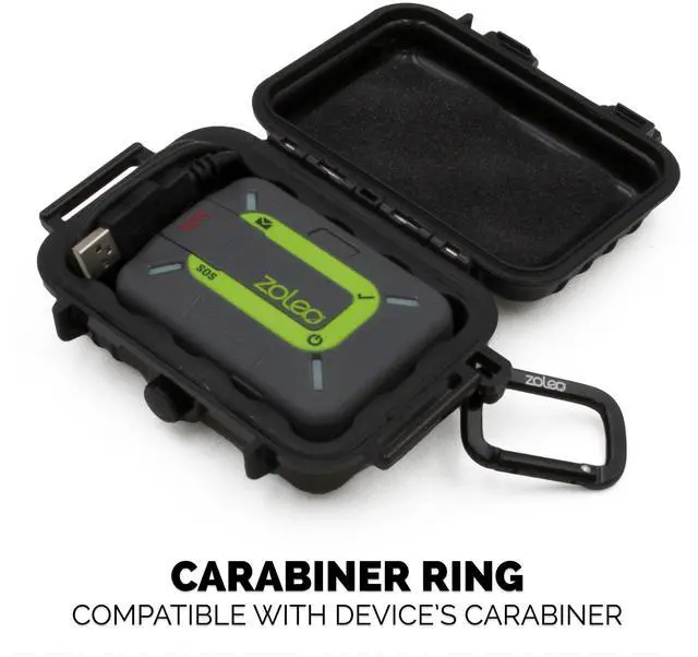 Alt view image 4 of 7 - Protective Travel Case for ZOLEO Satellite Communicator - Waterproof, Crushproof Case for Communicator and Charging Cable - CASE ONLY