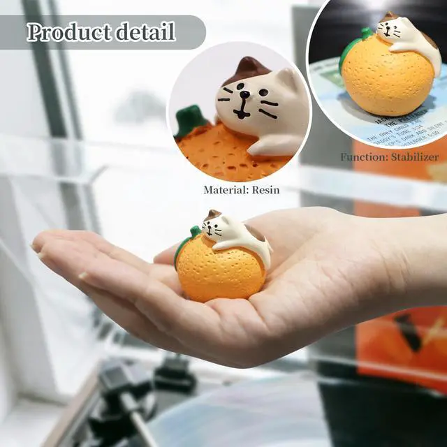 Alt view image 3 of 7 - Record Player Decor Cartoon Turntable Accessory for Vibration Damping LP | Decoration Turntable Weight Clamp (Style B)