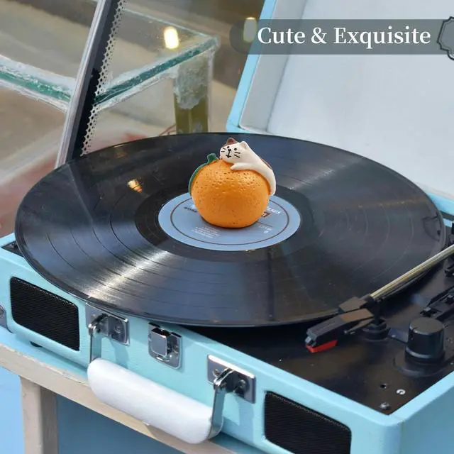 Alt view image 4 of 7 - Record Player Decor Cartoon Turntable Accessory for Vibration Damping LP | Decoration Turntable Weight Clamp (Style B)
