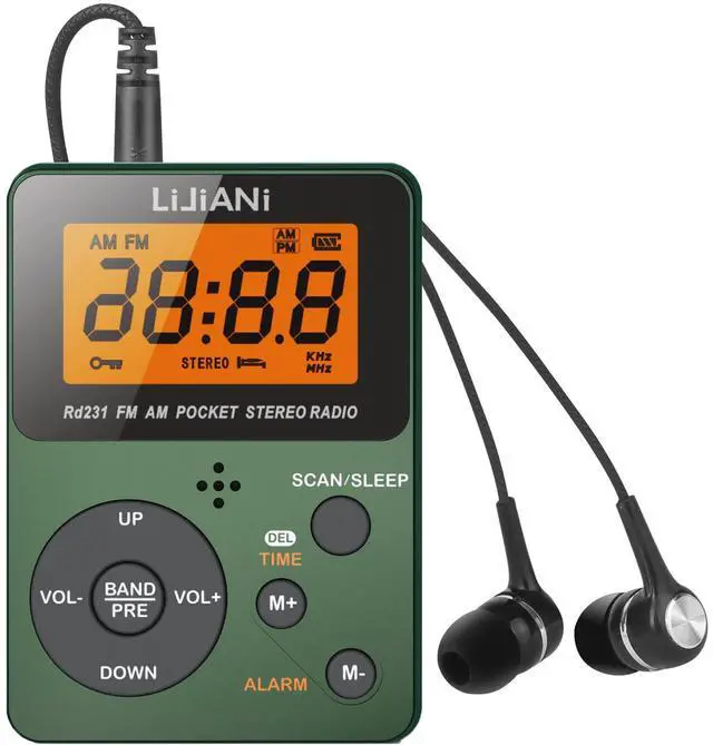 Main image of 2025 Portable Radio FM/AM/SW (Dark Green)