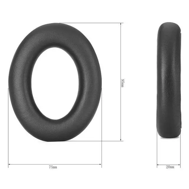 Alt view image 5 of 7 - Ear Pads for Sennheiser Accentum/Accentum Plus Headphones-Black | Replacement EarPads Ear Cushions,Softer Leather and Noise Isolation Foam