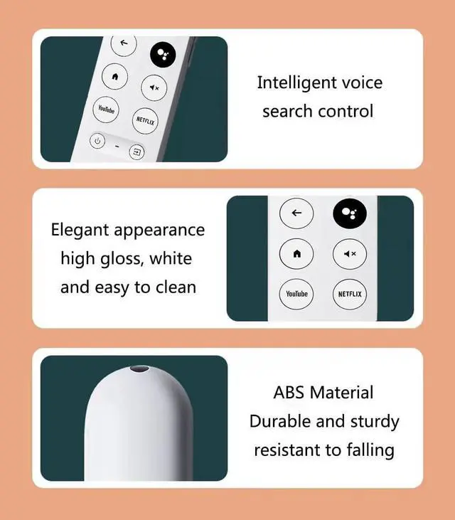 Alt view image 5 of 7 - Replacement Remote for Google Chromecast,for Chromecast with Google TV Remote & Google TV Streamer (Only for Snow Chromecast Google)