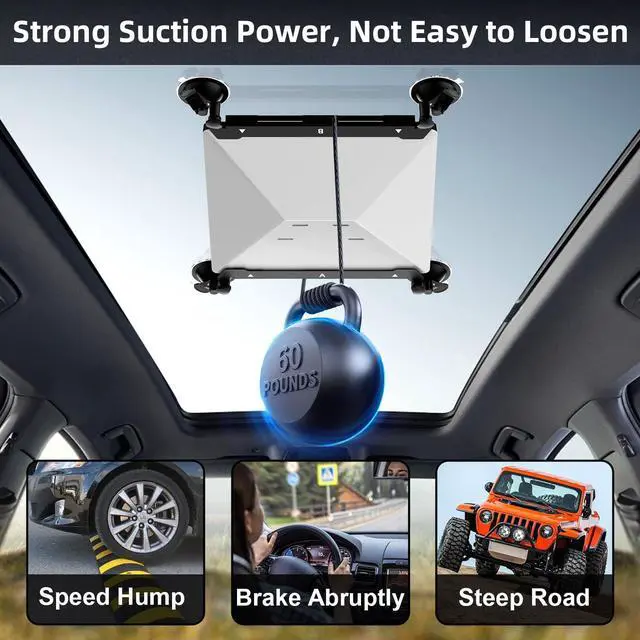 Alt view image 3 of 7 - Starlink Mini Mount, Starlink Mini Suction Cup Mount, Enhanced Suction Cup Design, Easy to Install, Suitable for Starlink Mounts on Car Sunroofs, RVs, Boats and Planes
