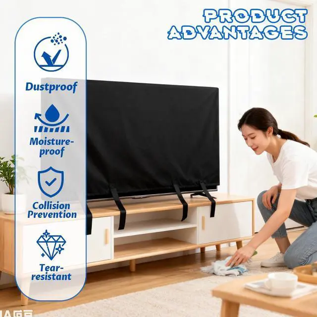 Alt view image 4 of 7 - TV Moving Box Protector 70-75in | Dustproof and scratch-resistant. Ideal for TV transportation, pet scratching, renovation, and furniture moving