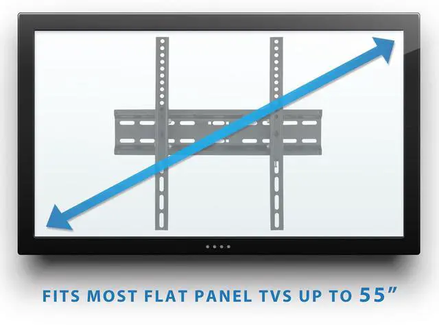 Alt view image 2 of 6 - Tilting TV Wall Mount, 30-55", 77 lbs | Low profile 2" bracket fits LED, LCD & plasma flat screen TVs, max VESA 400x400