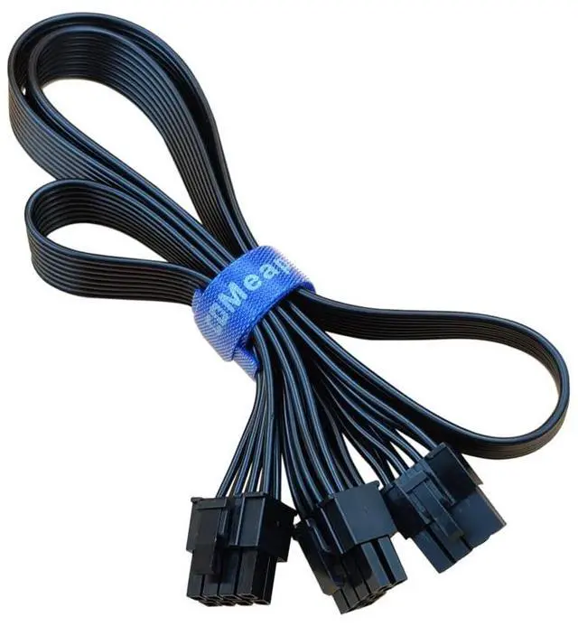 Main image of PCIe Cable for Seasonic PSUs, PCIe 8 Pin Male to Dual PCIe 8 Pin (6+2) Male Power Adapter Splitter 25-inch+9-inch (63cm+23cm)