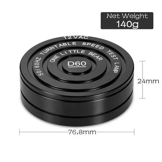 Alt view image 5 of 6 - Nobsound D60 50 / 60Hz Stroboscopic Speed Strobe Light Tachometer Disc for Turntable LP Record Player