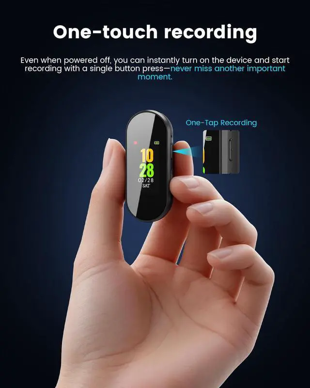 Alt view image 4 of 6 - 16GB Digital Voice Recorder, 4-in-1 New Upgraded Noise Reduction Hi-Fi Pure Sound Quality, 3072Kbps Audio Activated Voice Recorder for Your Lectures, Meetings, and Classes