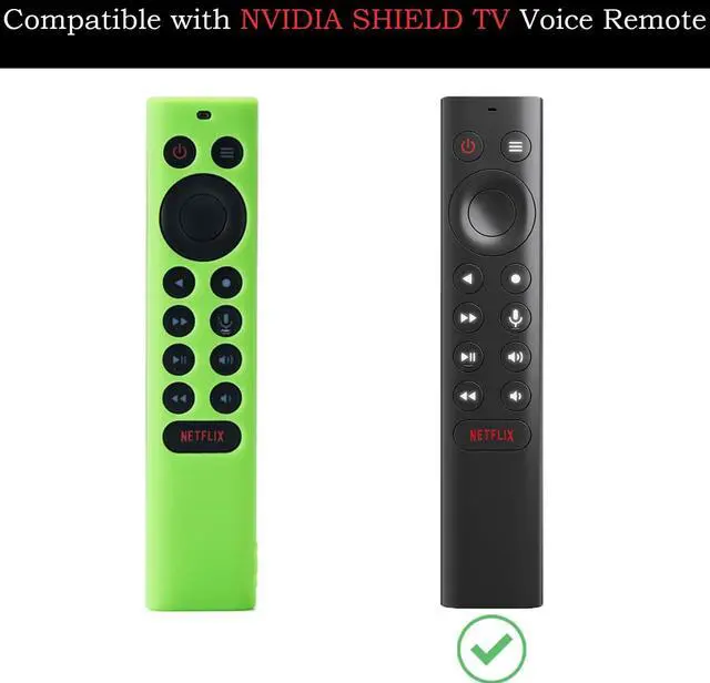 Alt view image 2 of 7 - Silicone Protective Cover for NVIDIA Shield TV Pro 4K HDR Remote Green&Blue | Protective Controller Sleeve for Shield TV Pro/4K HDR,Anti-Slip,Shockproof,Glow in the Dark,TV remote controls