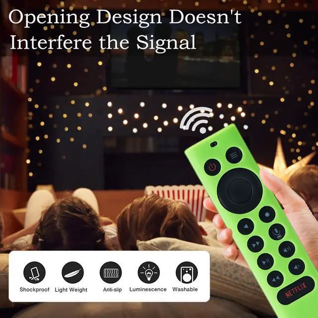 Alt view image 5 of 7 - Silicone Protective Cover for NVIDIA Shield TV Pro 4K HDR Remote Green&Blue | Protective Controller Sleeve for Shield TV Pro/4K HDR,Anti-Slip,Shockproof,Glow in the Dark,TV remote controls