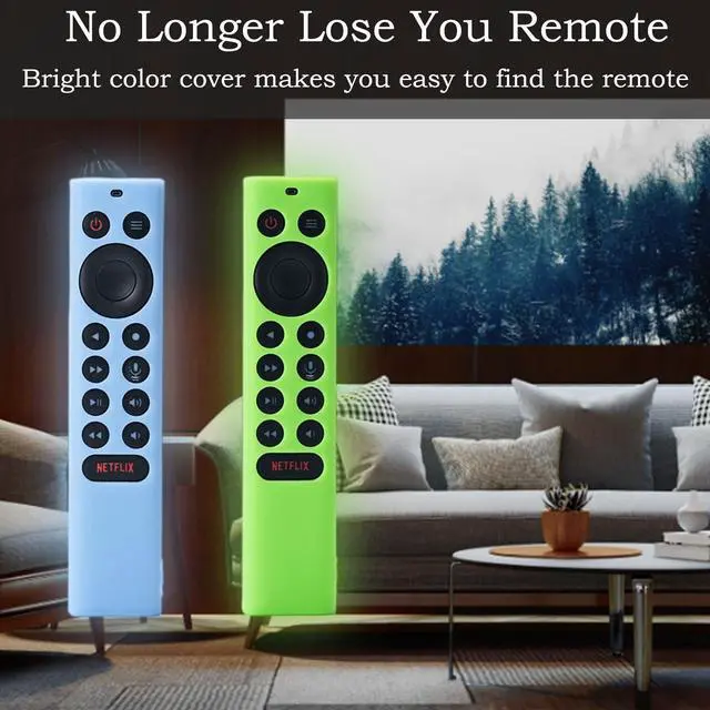 Alt view image 7 of 7 - Silicone Protective Cover for NVIDIA Shield TV Pro 4K HDR Remote Green&Blue | Protective Controller Sleeve for Shield TV Pro/4K HDR,Anti-Slip,Shockproof,Glow in the Dark,TV remote controls