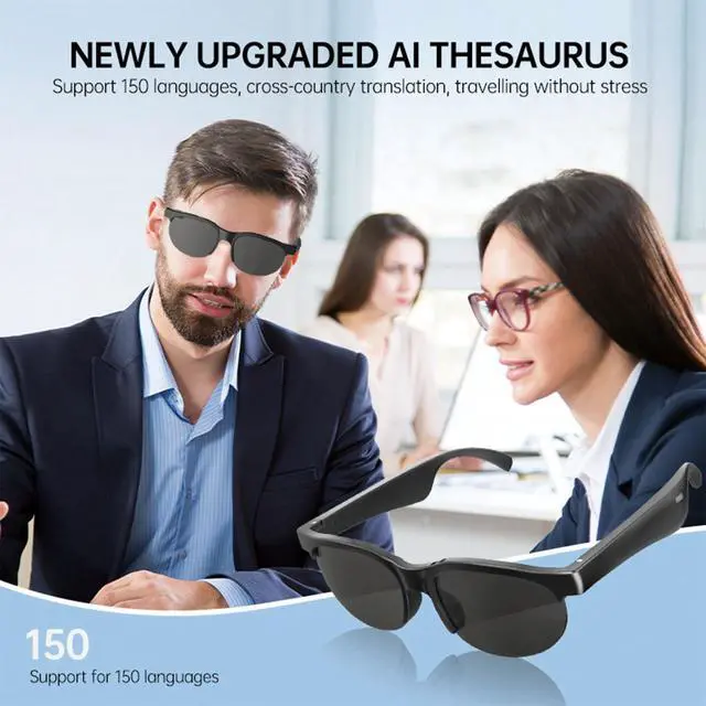 Alt view image 5 of 6 - Smart Bluetooth Polarized Sunglasses, Open Ear Audio Smart Glasses UV400 Protection, Wireless Hands-Free Call Music Playback IPX4 Waterproof Eyewear for Driving Cycling Fishing Men Women