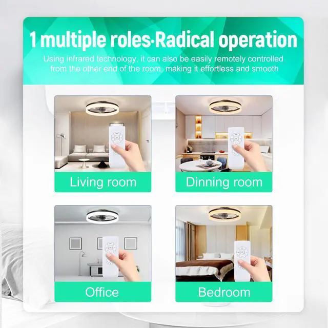 Alt view image 4 of 7 - New Universal Remote Control Replacement for Hunter/Harbor Breeze/Westinghouse/Honeywell/QlACHlP Wireless Ceiling Fan lamp