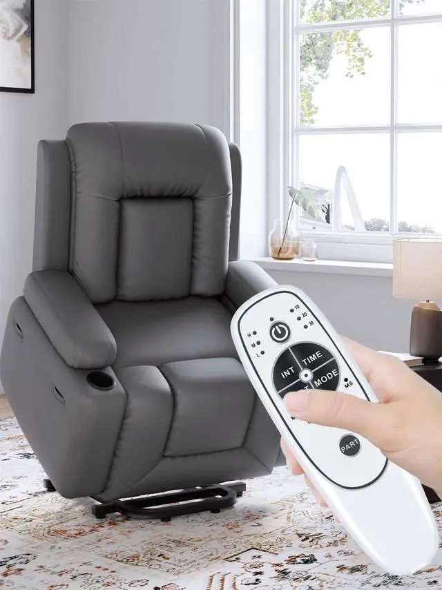 Alt view image 3 of 7 - 8 Pin Female Plug 6 Button Replacement DN-34C Remote Control with Huatean Home Rocker Recliner Chair 028 with Heat and Massage, for Lift Recliner Chair Vibration Massage & Heat