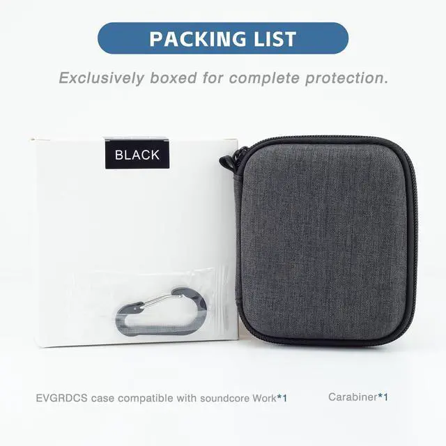 Alt view image 6 of 6 - Case for Anker soundcore Work AI Voice Recorder | Made of EVA material, shock-absorbent, waterproof and odor-free. Compact to fit pockets, ideal for meetings and trips