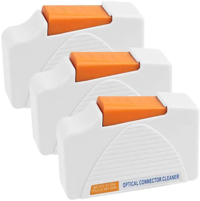 Main image of Fiber Cleaner Box - 3 Pack FTTH Fiber Optic Cleaning Box for FC & SC & LC End Faces & Optical Connectors -Over 500 Times Anti Static Clean Swab, White