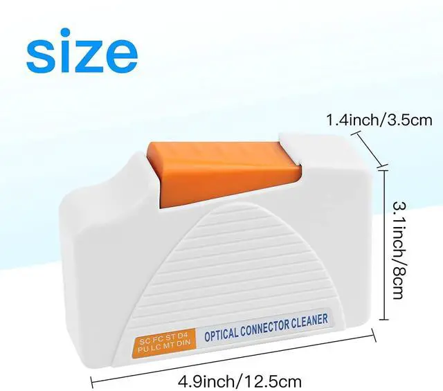 Alt view image 2 of 6 - Fiber Cleaner Box - FTTH Fiber Optic Cleaning Box for FC & SC & LC End Faces & Optical Connectors -More Than 500 Times Anti Static Clean Swab, White (2 Pack)