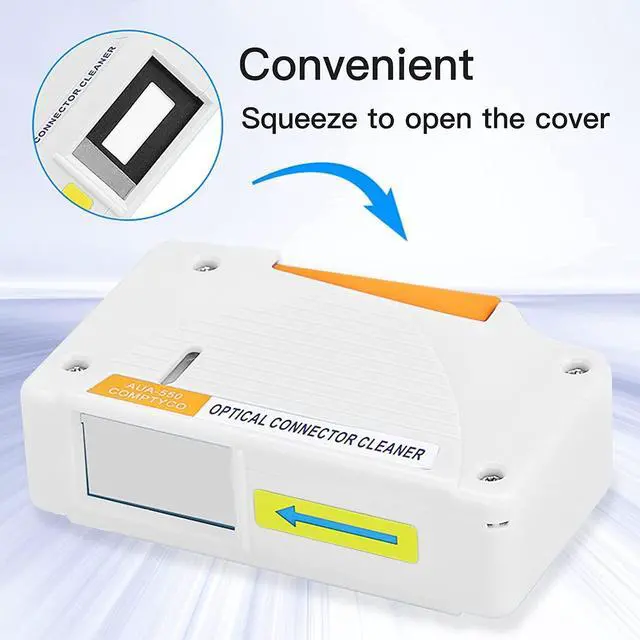 Alt view image 5 of 6 - Fiber Cleaner Box - FTTH Fiber Optic Cleaning Box for FC & SC & LC End Faces & Optical Connectors -More Than 500 Times Anti Static Clean Swab, White (2 Pack)
