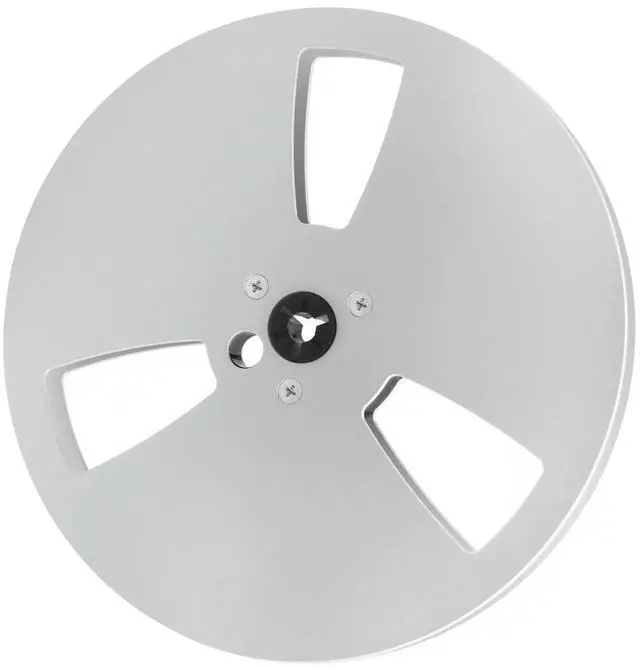 Main image of 7 Inch Empty Tape Reel, 1/4 Inch Aluminum Takeup Reel | Aircraft-grade aluminum construction with CNC machining and 3-hole design for Pioneer, Akai and TEAC systems