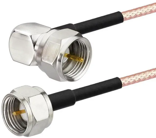 Alt view image 2 of 7 - TV Coax Cable 2ft Slim 75 Ohm RG179 Cables F-Type Connector 2-Pack | flexible 90 Degree coaxial connector for TV HDTV, CATV, Satellite Antenna Cable Box
