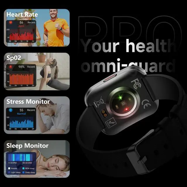 Alt view image 4 of 7 - Smart Watch for Men Women, Bluetooth Calls, AI Dial,AI Q&A,1.85" HD AMOLED Curved Display Fitness Watch with Heart Rate/SpO2/Stress Monitor, Pedometer,110+ Sports Waterproof IP68 Smartwatch,Light Gray
