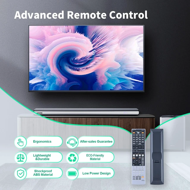 Alt view image 3 of 7 - RAV347 WT92830 Replacement Remote Control fit for Yamaha Audio Receiver RX-V1067 RXV1067