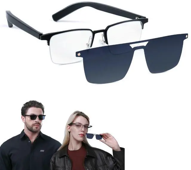 Main image of AI Smart Glasses, Translator, Open-Ear Bluetooth, Aluminum Alloy Frame | Real-time AI interpreter & translator, open-ear speakers, auto on/off wear sensor, touch control, for men & women