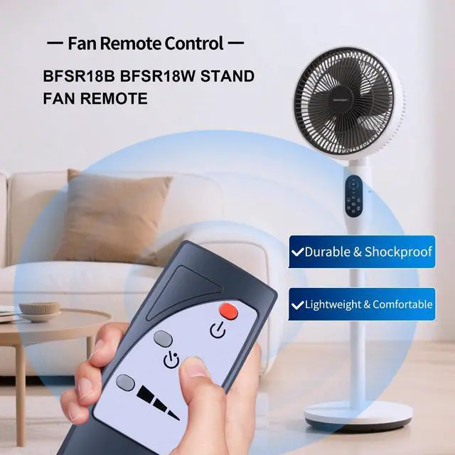 Alt view image 2 of 7 - New Remote Control Replacement for Black+Decker Stand Fan BFSR16B BFSR18B