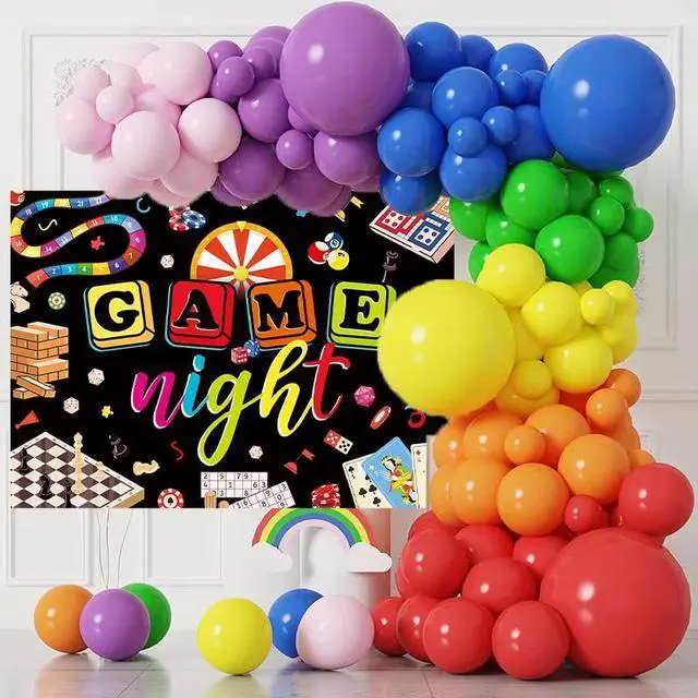 Alt view image 3 of 5 - Game Night Gamble Gaming Board Backdrop 8x6ft | Game Night Adults Photography Background,Chess Card Game On Birthday Party Decoration Photo Booth Props,Vinyl