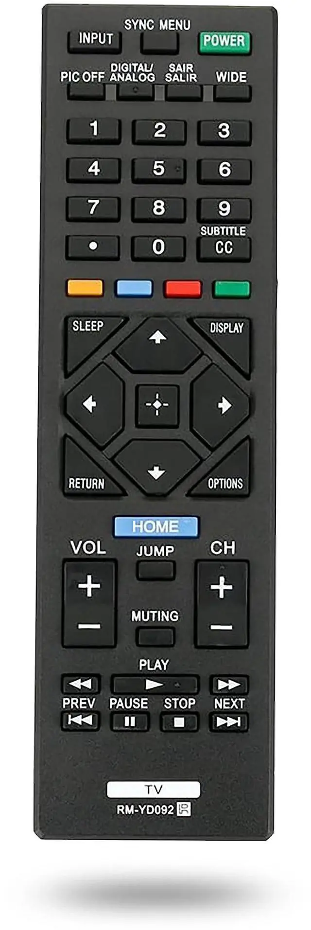 Main image of RM-YD092 Replacement Remote Control for Sony LCD LED HDTV TV 32R400A KDL-32R300B KDL-32R300C KDL-40R450A KDL-46R453A KDL-46R450A KDL-46R453A KDL-46R471A KDL-48R470B KDL-50R450 KDL-32R330B KDL-32R420B