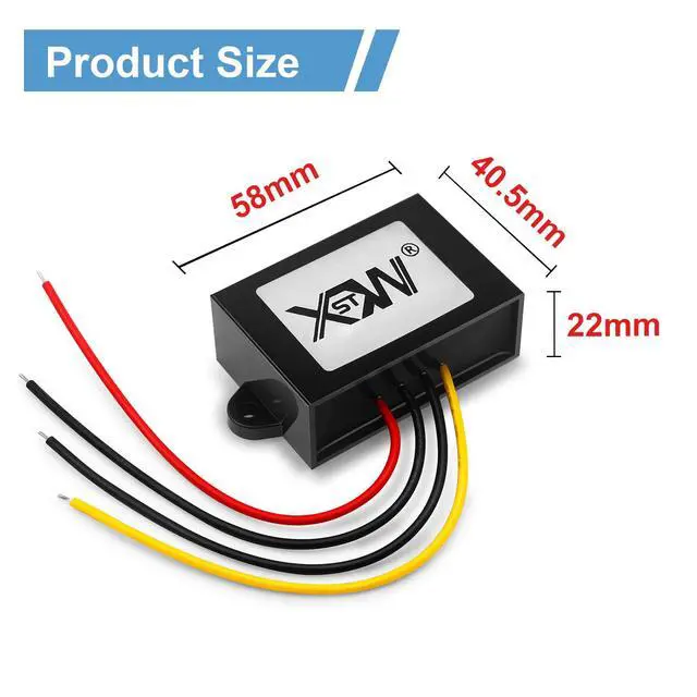 Alt view image 3 of 7 - DC DC Converter Reducer 20-90v 24v 36v 48v 60v 72v to 12v DC Converter Step Down Buck 5A 12v dc Voltage Regulator for Golf Cart Car Device (XW-2090-12-5A)