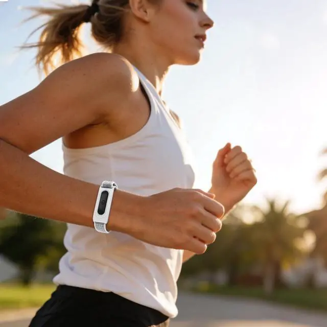 Alt view image 2 of 7 - Women Band for Google Fitbit Air Nylon Strap Sports Wristband (No Tracker)