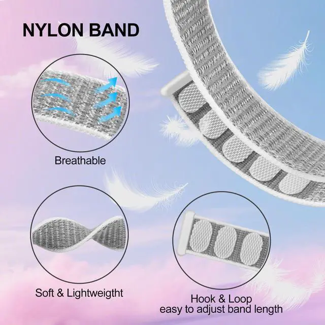 Alt view image 3 of 7 - Women Band for Google Fitbit Air Nylon Strap Sports Wristband (No Tracker)