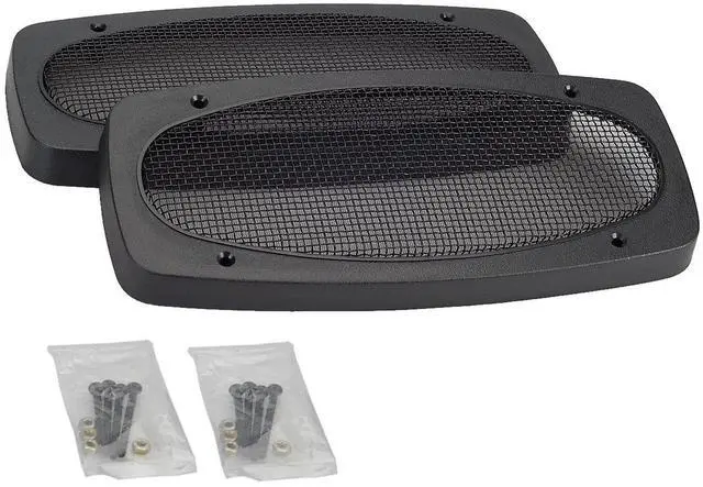 Main image of 4x10 Speaker Grills - Black Wire Mesh for RV, Marine, & Auto (Pair)