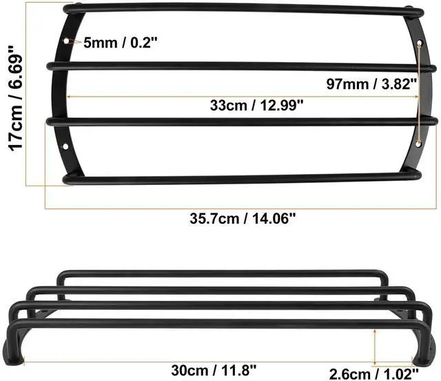 Alt view image 3 of 6 - 12 Inch Car Bar Grille Subwoofer Speaker Grill Cover Guard | Black, Metal, Universal