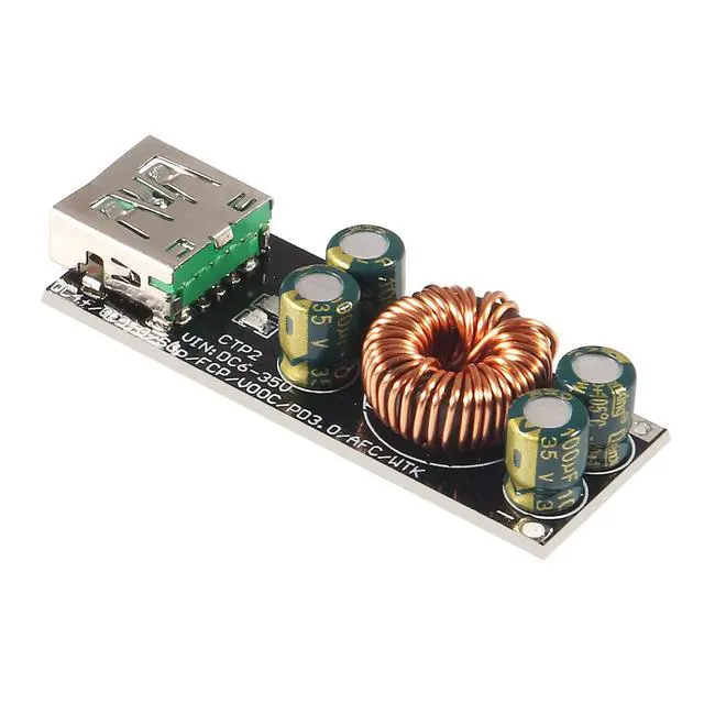 Alt view image 4 of 6 - 60W 6-35V DC to USB Type C PD 3.0 QC4 Type A QC3.0 DC Fast Charge 12V 24V Step-Down Power Module USB Type-C Mobile Phone Quick Charge Adapter (2pcs)